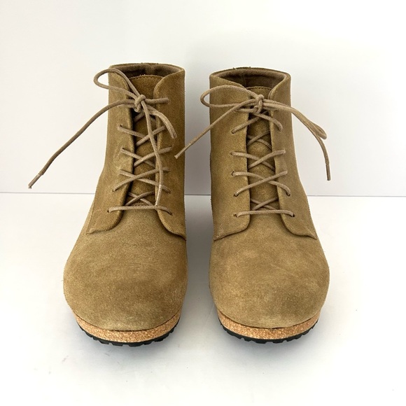 Birkenstock Papillio Edith Boot Cabincore Platform NEW Tan Suede Size EU37 US 6 - Picture 3 of 15